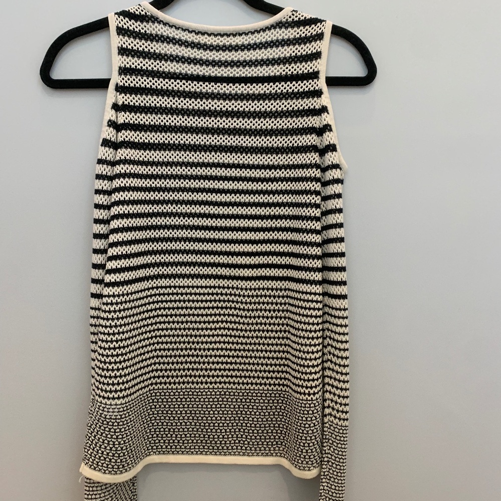 Rag And Bone Black White Stripe Semi-Sheer Cold S… - image 3